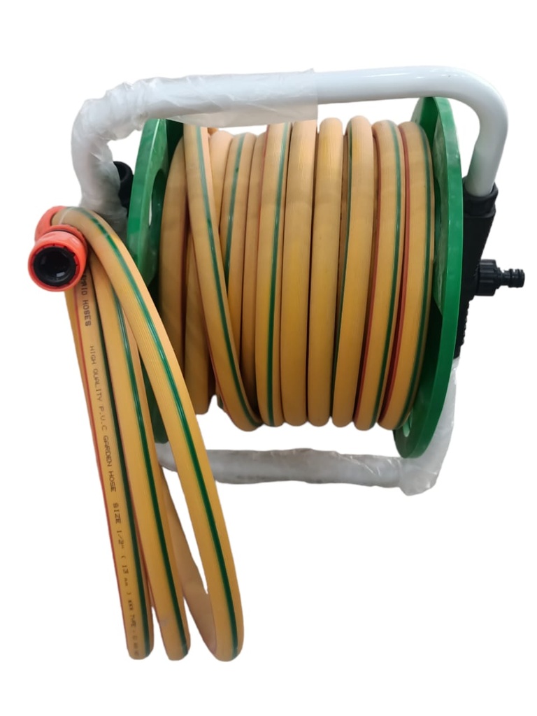 GREEN REEL WITH HOSE