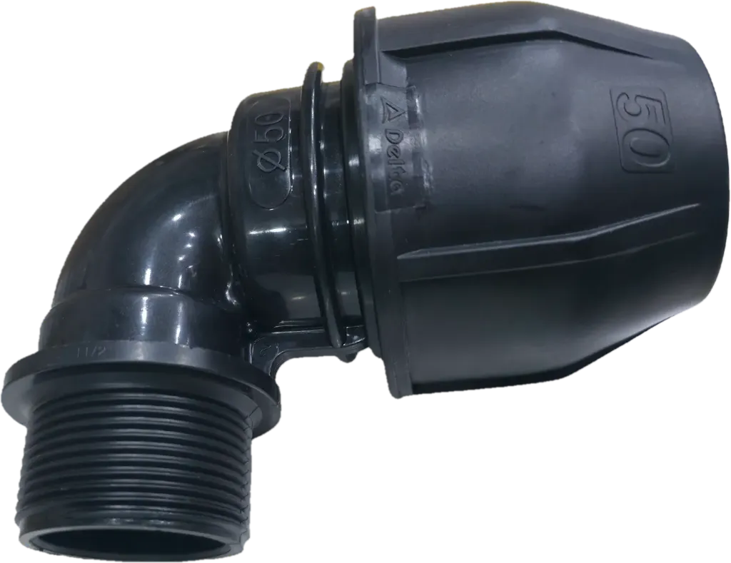 [1001] PP MALE ELBOW  Delta PN16 (20X1/2")